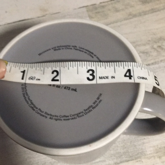 Starbucks 16oz gray coffee tea ceramic mug with Starbucks written on side - Picture 4 of 6